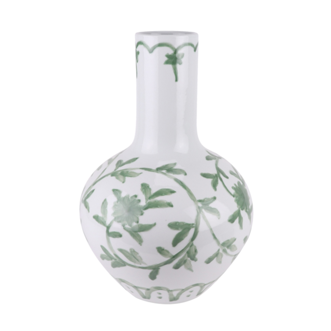 Bartow Vase Green White