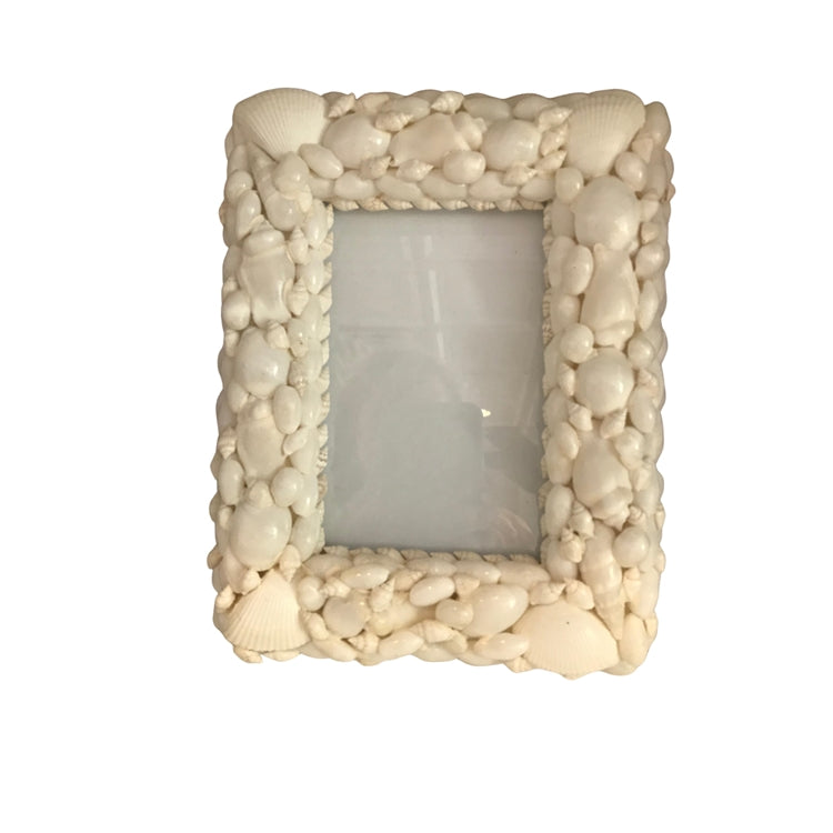 White Shell Picture Frame for 4" x 6" picture