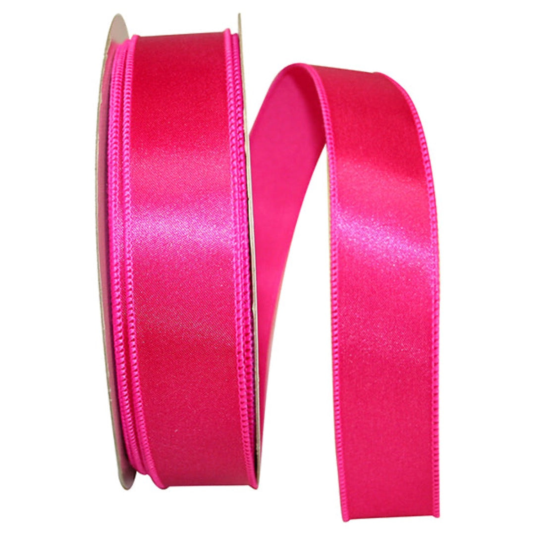 Barbie Pink Satin Wired Edge Ribbon 1.5 in x 50 yd