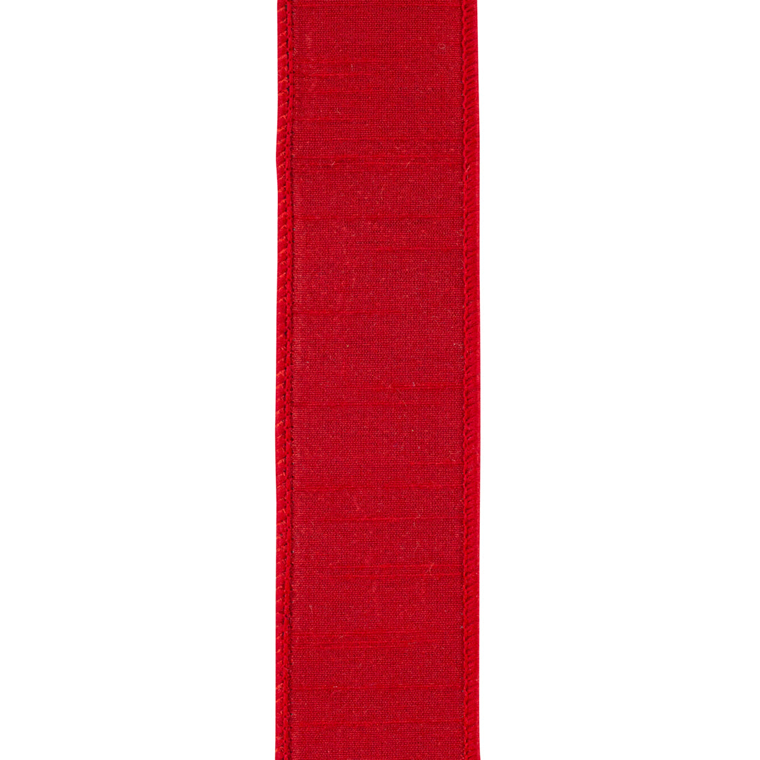 Italian Velvet Red Wired Edge Ribbon 1.5 in x 10 yd