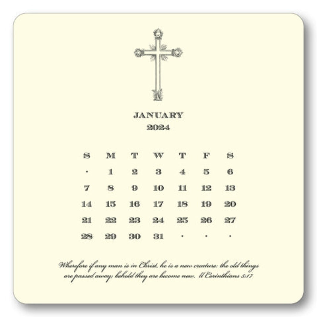 Cross Calendar with Easel 2024
