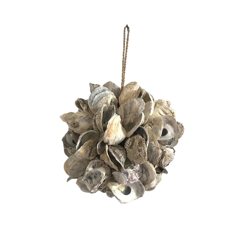 Oyster Shell Ball - 8" round on twine