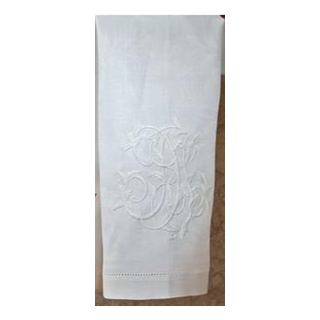Embroidered Linen Lyon Guest Towel