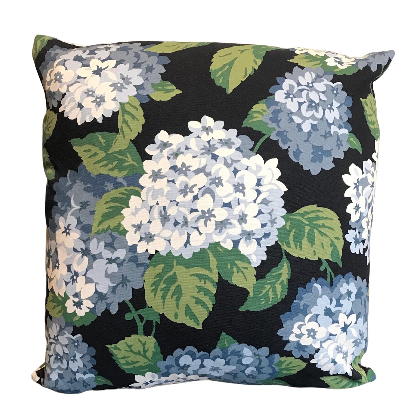 Dark Blue Hydrangea Pillow - 22"