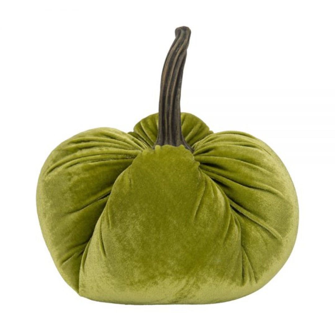 Apple Green Velvet Pumpkin 10"