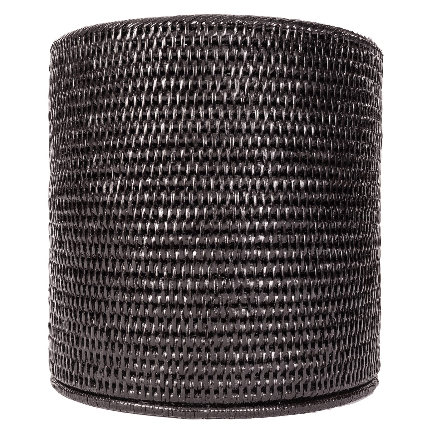 Rattan Round Waste Basket with Metal Liner