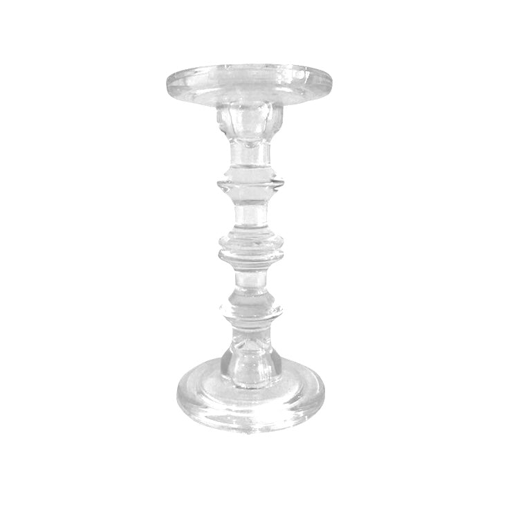 Glass Candle Holder 9.1"
