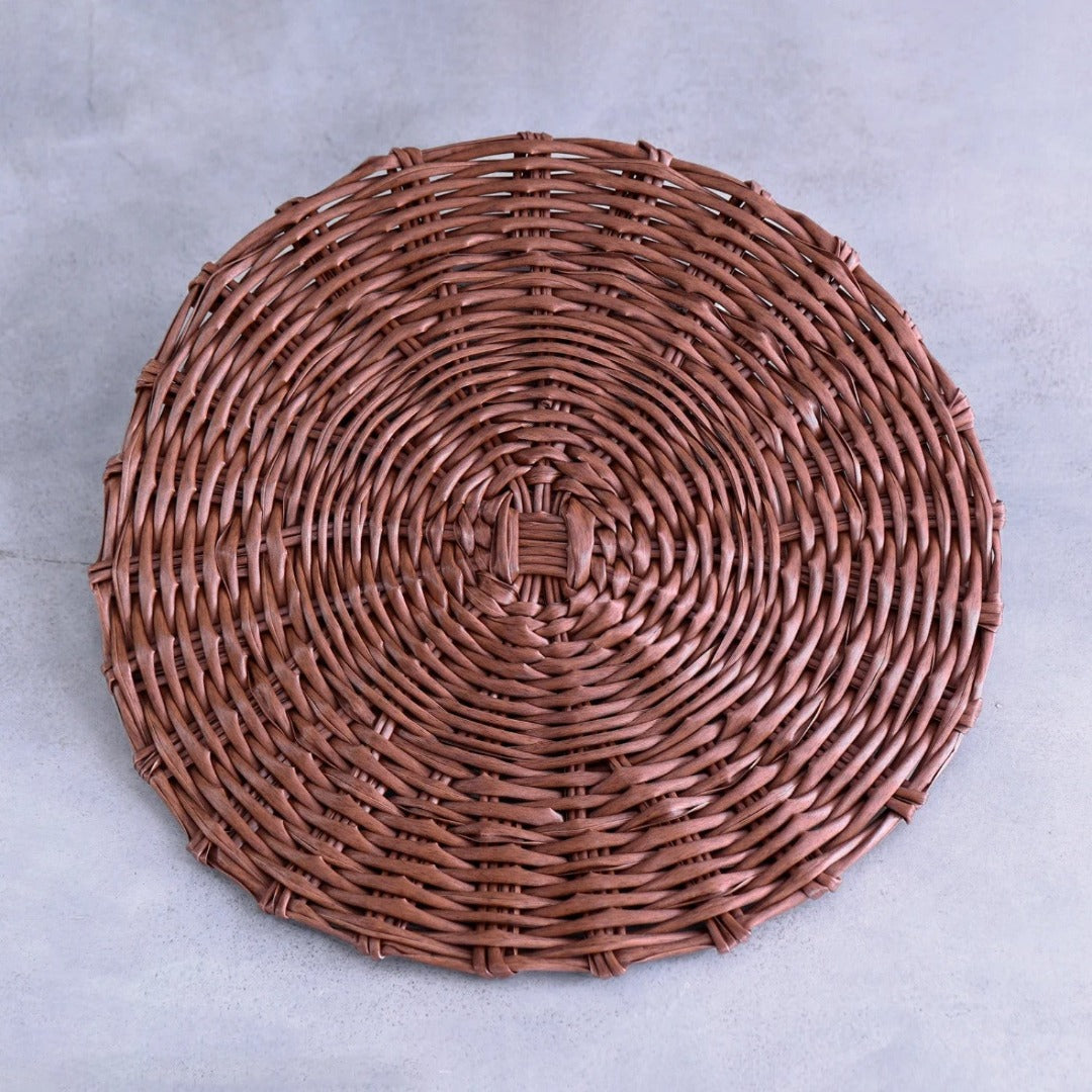 Vida Faux Wicker Round Placemats 15"