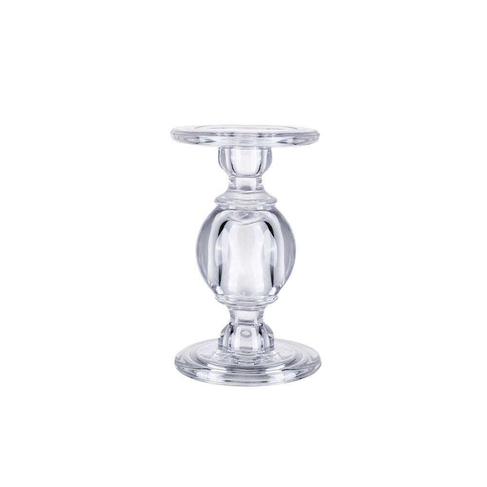 Glass Candle Holder 7.9"