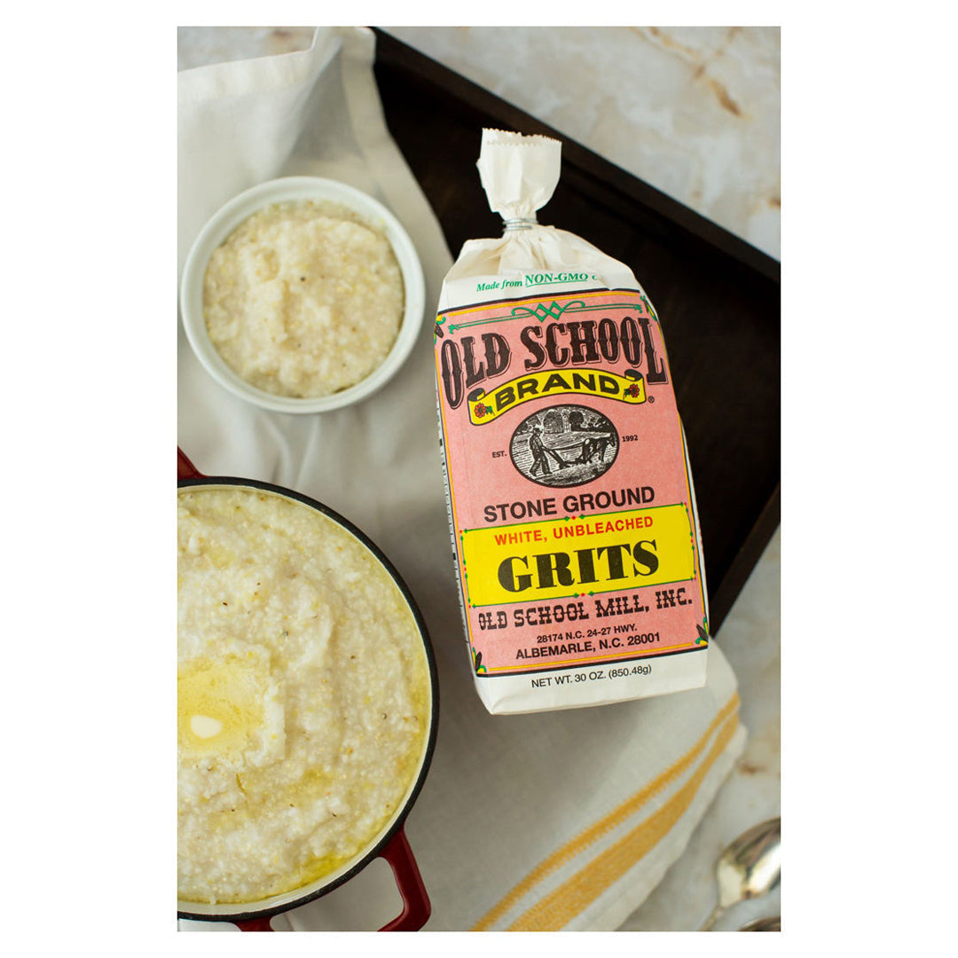 Old School Stone Ground White Unbleached Grits