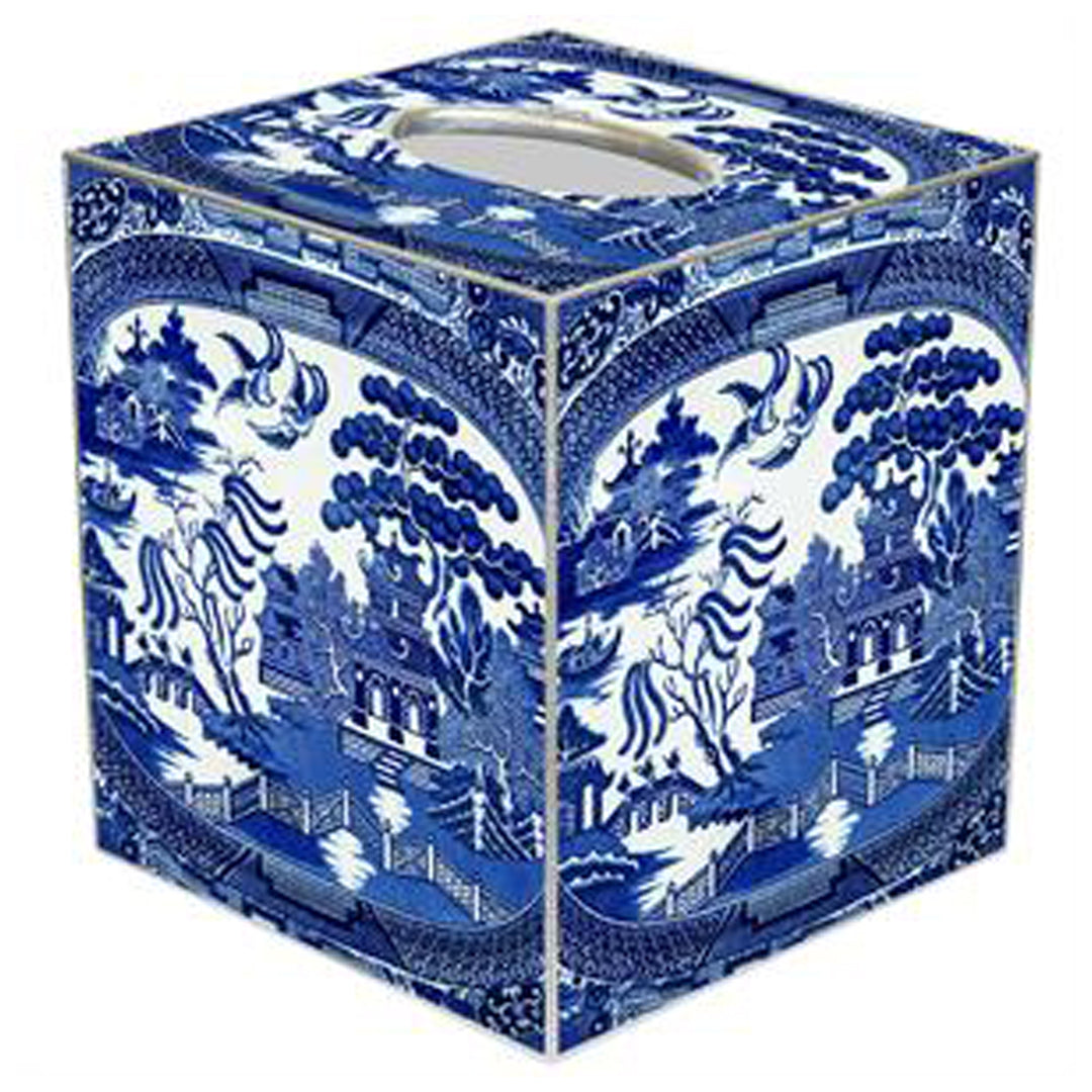 Blue Willow Tissue Box Cover
