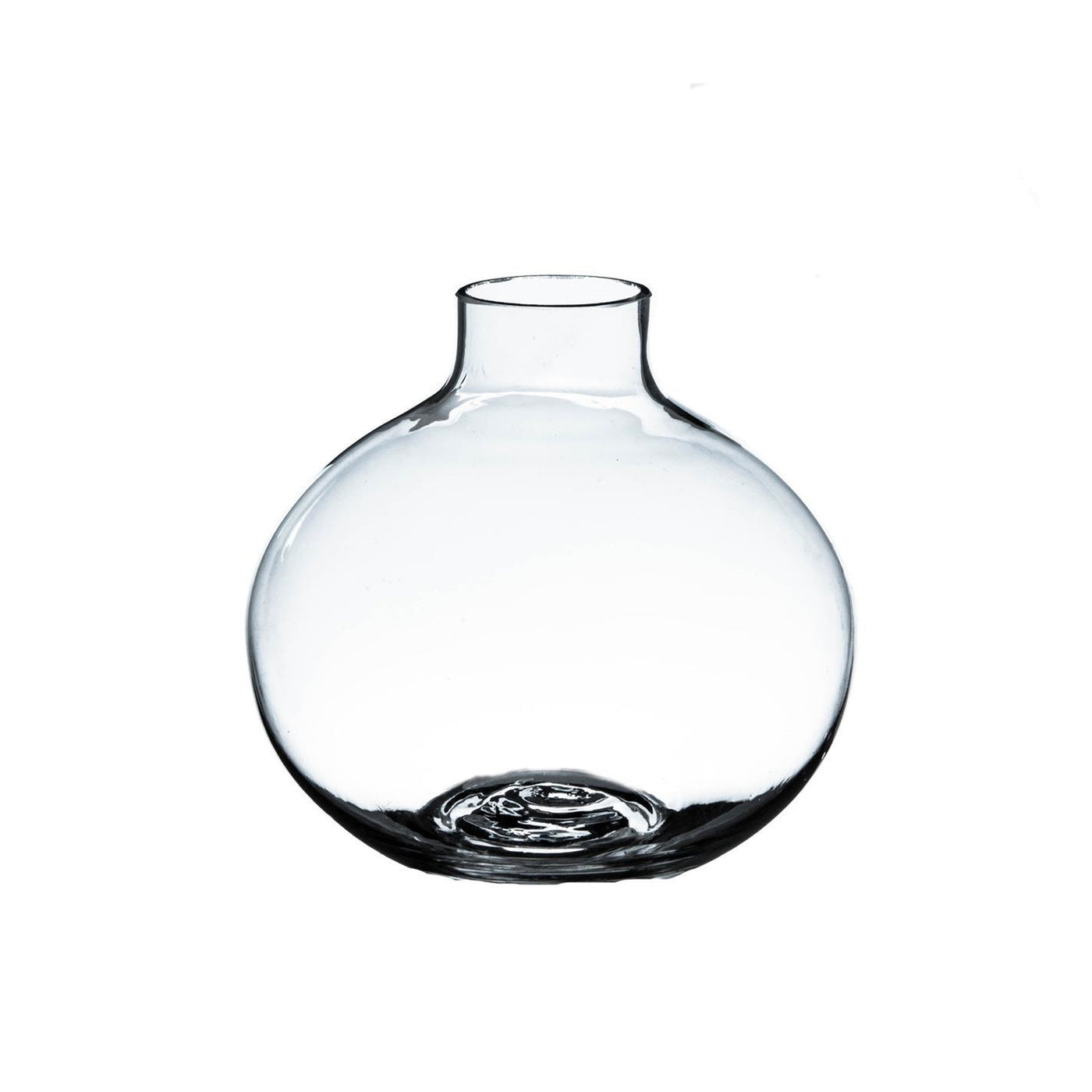 Round Small Glass Bud Vase 4" x 4"