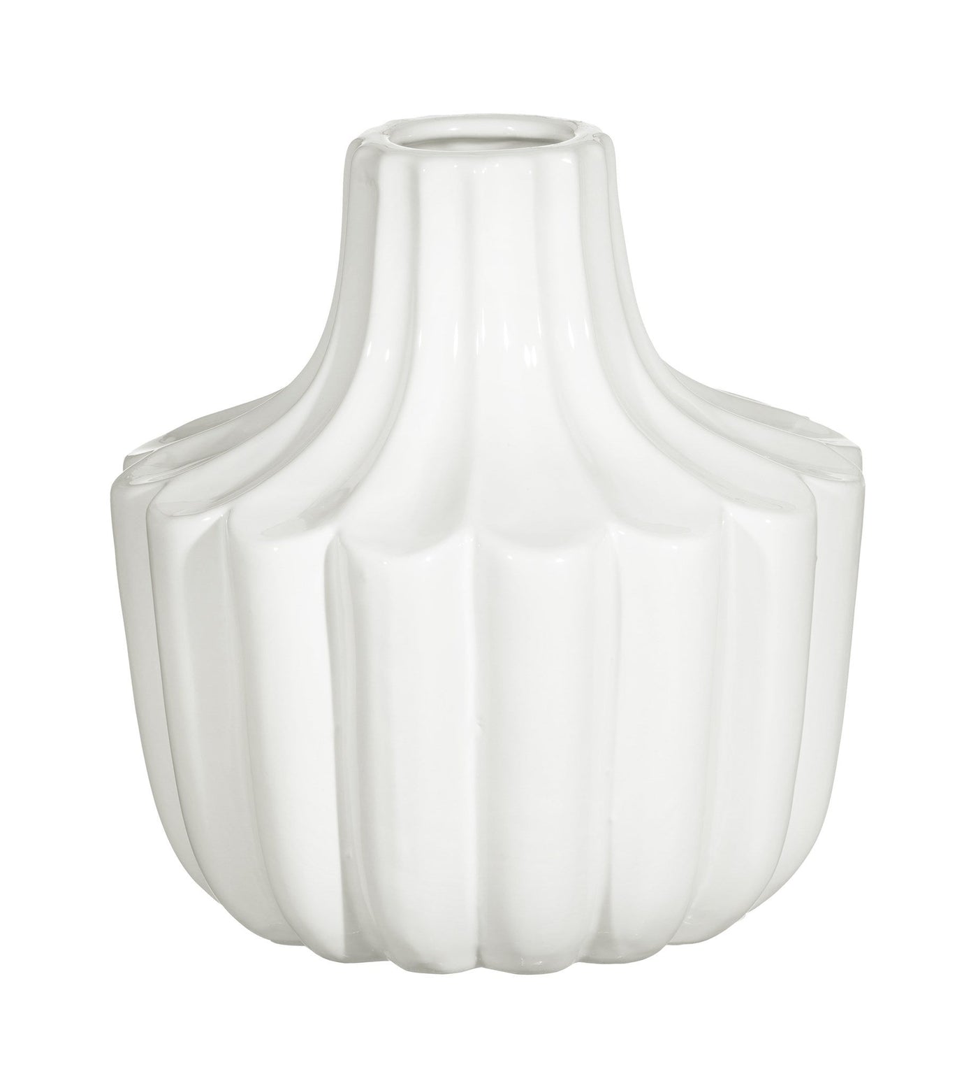 Fluted Vase 7.3''WX7.6''H