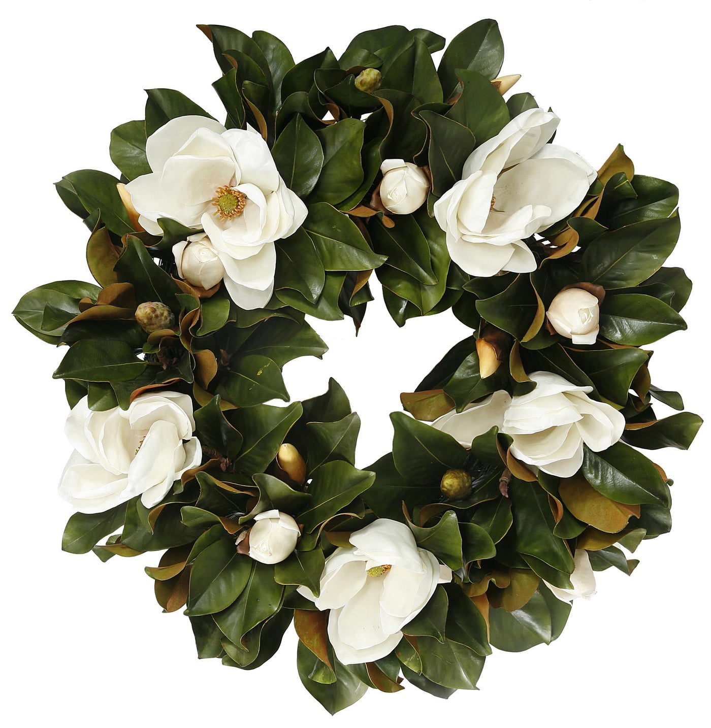Magnolia Wreath 30'' White