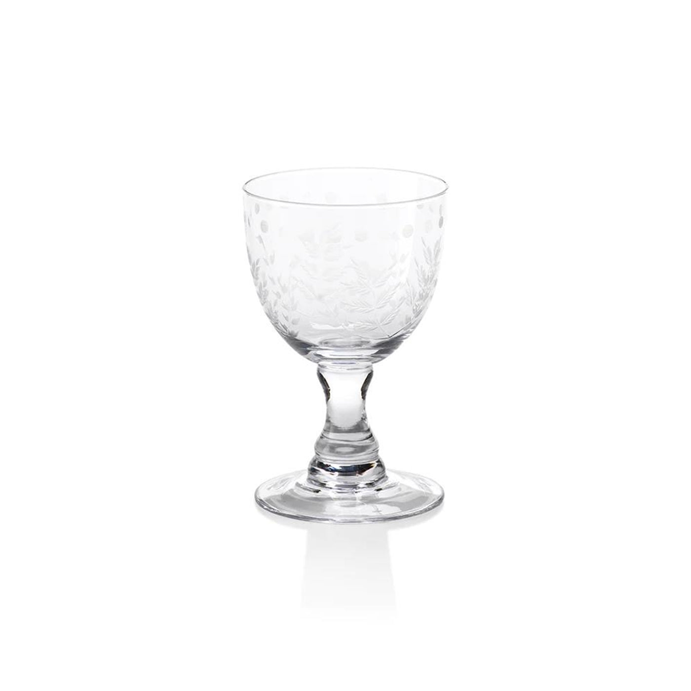 Spring Leaves Cut Design White Wine Glass - cannot ship